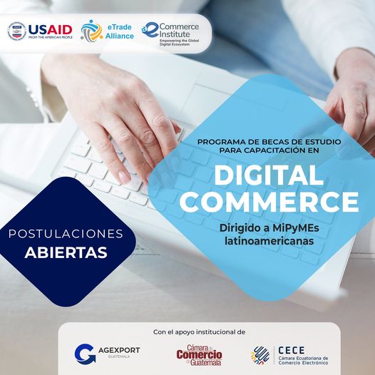 einstituto's tweet photo. [ABIERTA LA CONVOCATORIA] 📢 ¡Aprende a desarrollar habilidades digitales para vender a nivel global! 

🎓 ¡Postúlate a 1 Beca 100% para capacitarte en Digital Commerce! https://t.co/n6PyEgdbY3

@USAIDGuate @USAIDES @USAIDEcuador @AGEXPORTGT @cece_ecuador @CamComercioGT https://t.co/DMPvsVGLTf