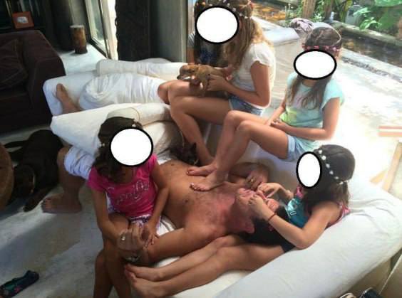There was a photo of Hunter Biden, surrounded by presumably youngsters
