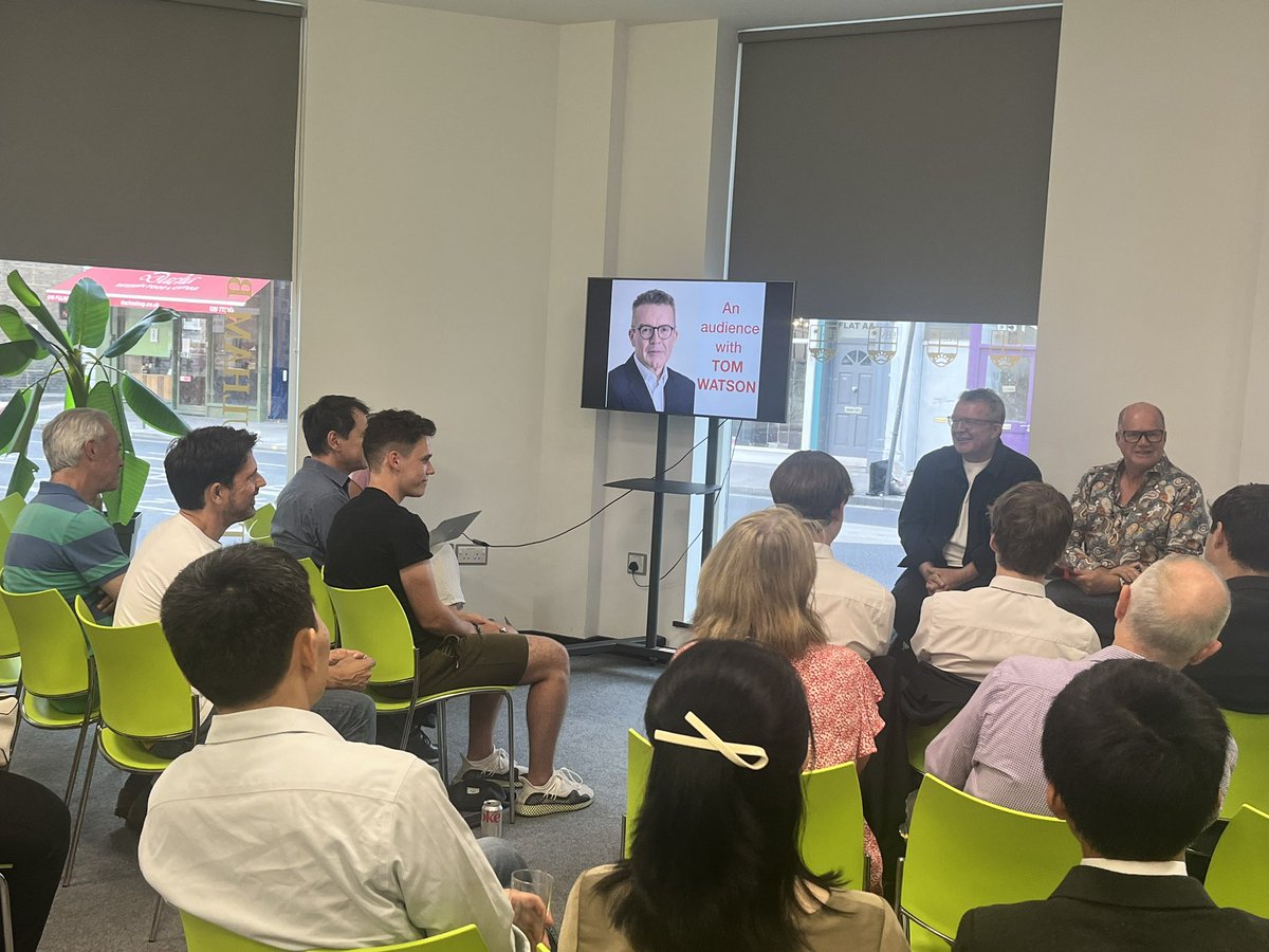 Was such an honour and a privilege to be a part of the audience with <a href="/tom_watson/">Tom Watson</a> who gave his insight on our very interesting current political affairs!