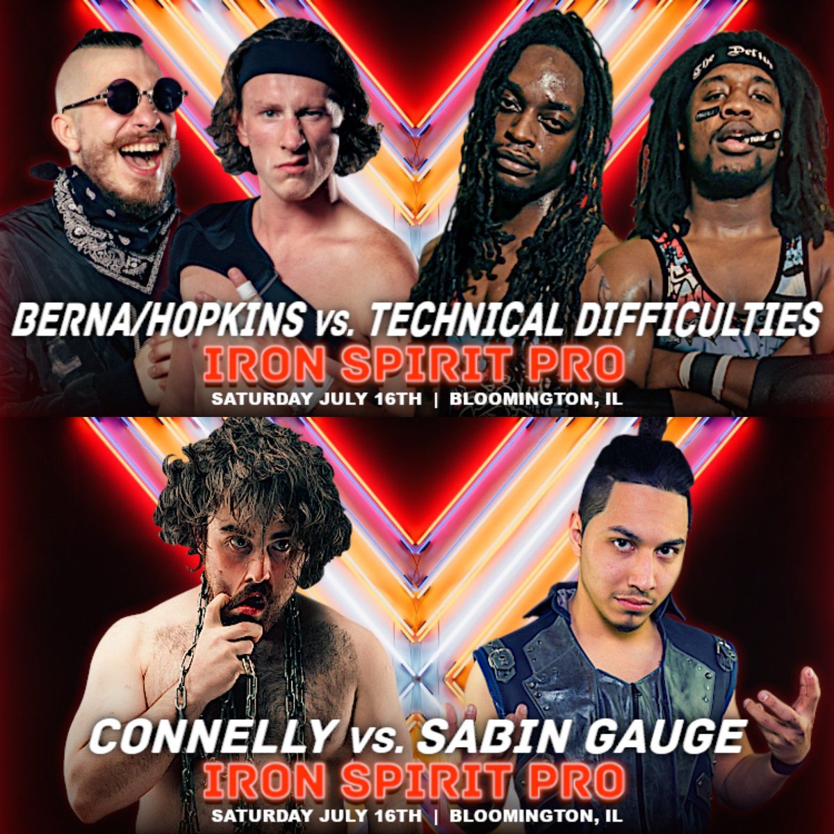sitdownmarks's tweet photo. It’s @IronSpiritPro Week! Biggest Show of the Summer this Saturday 7pm! Don’t Wait to Get Tickets! 🎟 https://t.co/F22SQ1Ko1n #Bloomington #IL #Wrestling #IronSpiritPro #CI #Blono #Normal #StationSaloon https://t.co/qcJLddeFgH