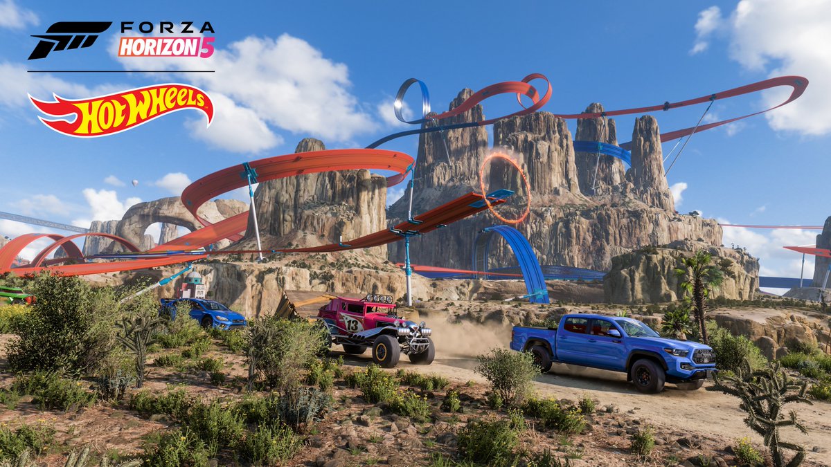 ForzaHorizon's tweet photo. We're only  a week away from #FH5HotWheels. Are you ready for the thrill ride?

Tag the person you're playing with on July 19th. https://t.co/Y2bRA77p94