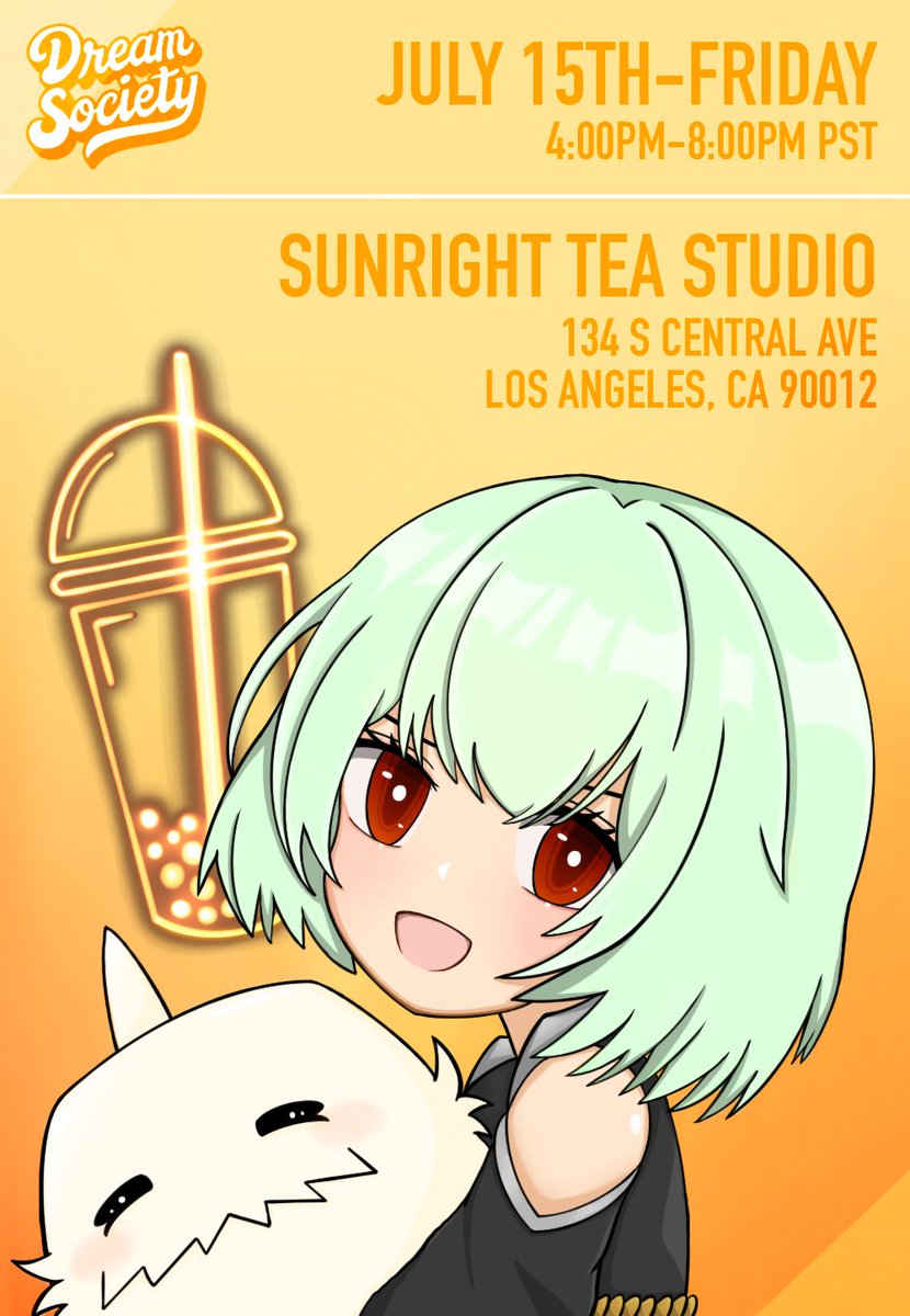 Our frens at <a href="/DreamSocietyOG/">Dream Society</a> have generously opened up spots to Yomms Frens at Sunright Tea Studios for FREE boba, games/event, &amp; FREE merch!🌸💫

Location: Sunright Tea Studio
134 S Central Ave
Los Angeles, CA 90012

Wen: Friday, July 15th 4 - 8 PM PST

RSVP link in our Discord!
