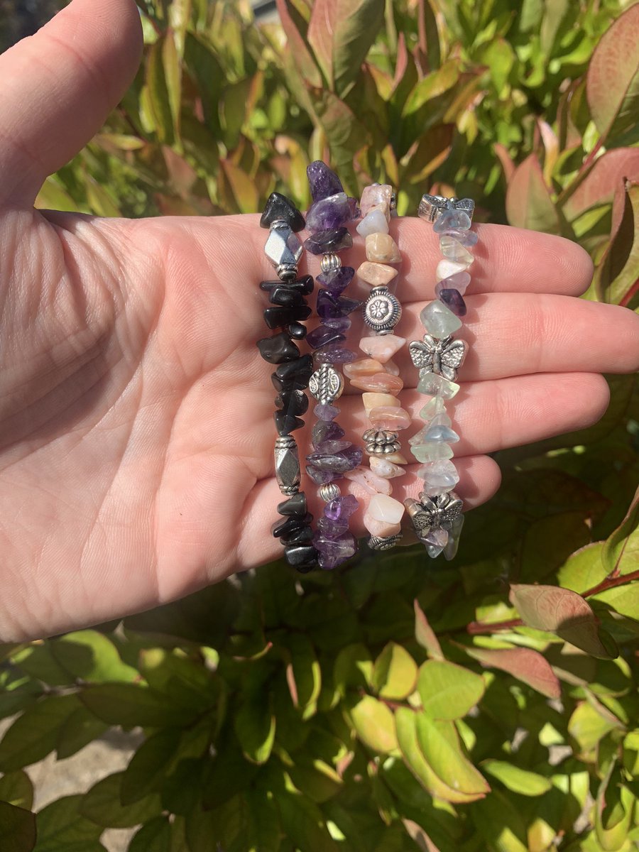 casswraps's tweet photo. tons of bracelets available on my site 😊 these are the perfect way to style up and keep crystals on you💛 https://t.co/KHvqTg1N9S https://t.co/TCt8GJwsiX