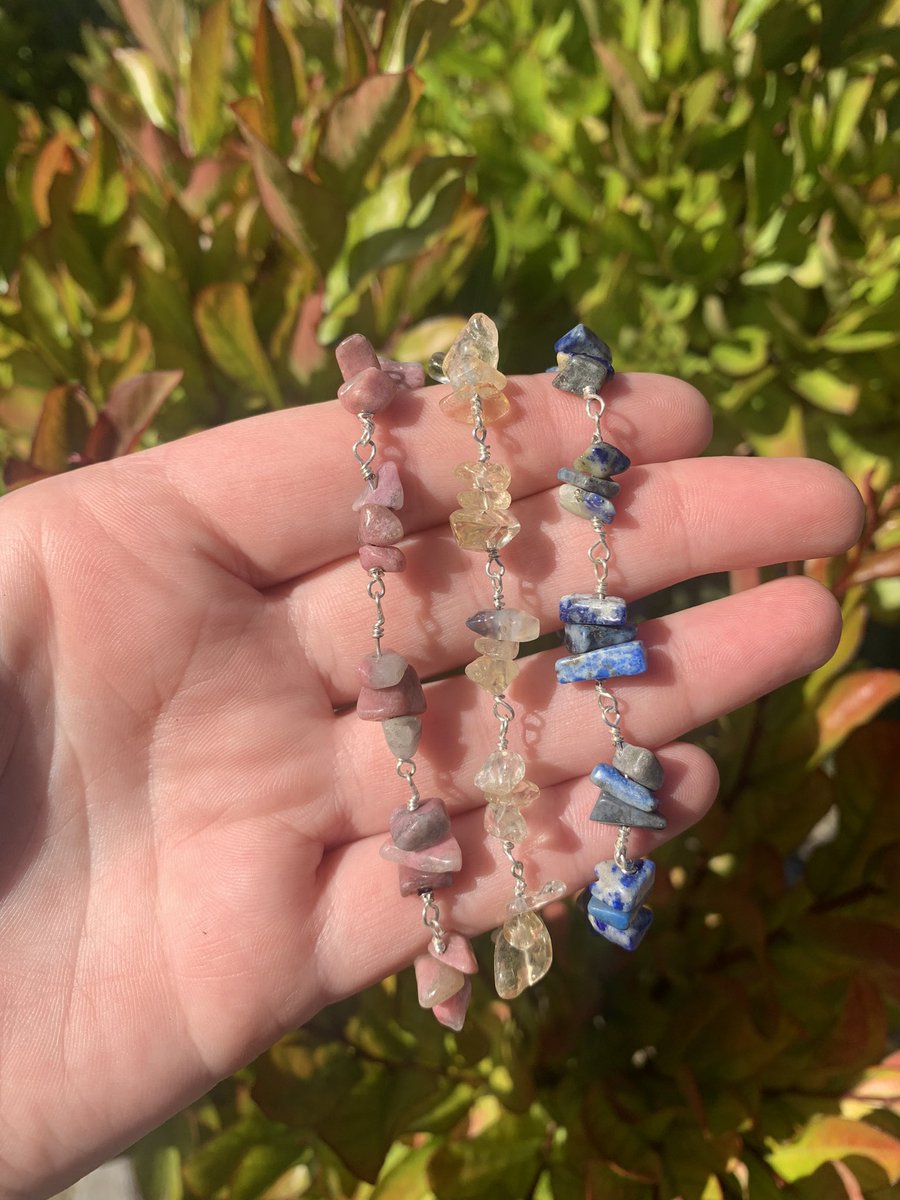 casswraps's tweet photo. tons of bracelets available on my site 😊 these are the perfect way to style up and keep crystals on you💛 https://t.co/KHvqTg1N9S https://t.co/TCt8GJwsiX