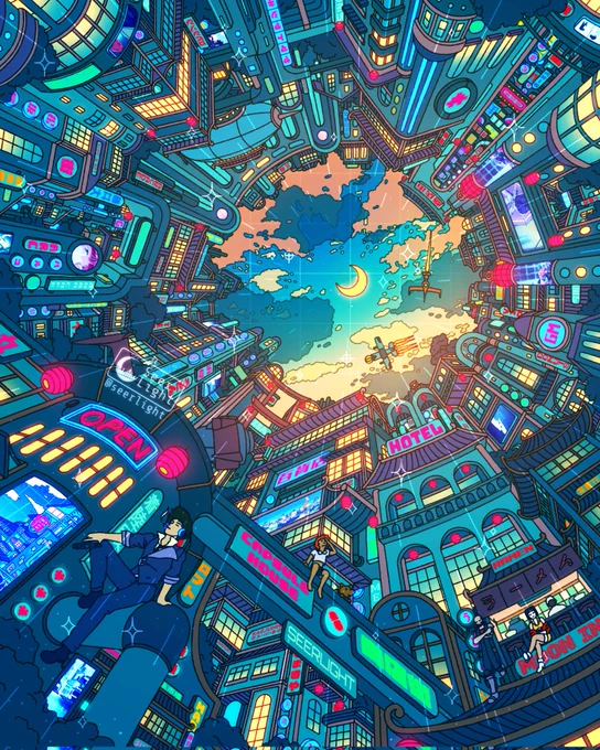 Someone said it was #PortfolioDay 👀✨️ hi I am smoll artist that draws architecture and sceneries 😗🎶 
