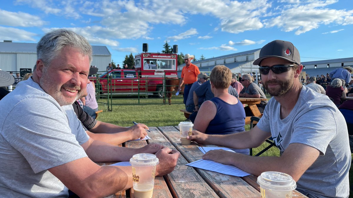The steer buying pro was showing the new guy the ropes at the Melfort Ag Society Regional 4-H Beef Sale!!! Thanks to everyone who worked to put on this great event and can't wait to see what these young entrepreneurs do in the future.
