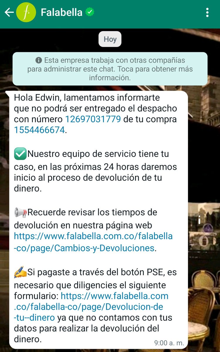 sparkcomco's tweet photo. No compren nada por la página web de @Falabella_co compré un smart watch y me dicen que ya no me lo entregan y quien sabe cuando me devuelvan la plata.
Me quedé sin plata y sin reloj 😞 https://t.co/NwpMd9UniU