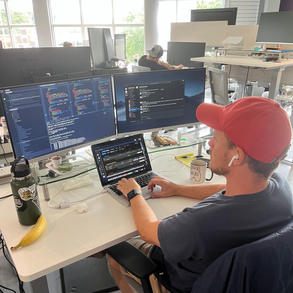 CodeandTrust's tweet photo. ✨ Question of the day ✨

How many screens does it take for a software developer to get a project done 🤔 ⁉️

Well according to Brian, 3️⃣ 💪

#codeandtrust #softwaredevelopment #softwaredevelopment #workinhard #codingking #entrepreneur #entrepreneurspirit https://t.co/ytZf5N7nE0