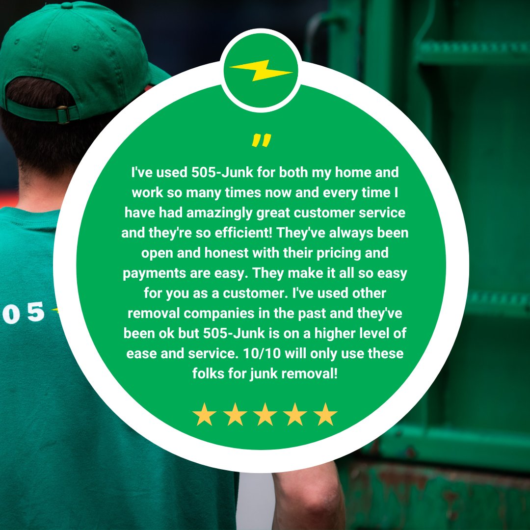505Junk's tweet photo. ⚡Testimonial Tuesday⚡

We have had so much great feedback over the past few weeks that we couldn’t pick just one testimonial to share with you. So here’s three! 

#junkremovaldoneright #505junk #vancouverjunkremoval #richmondjunkremoval #deltajunkremoval #its505somewhere https://t.co/C7wfwQ7qh7