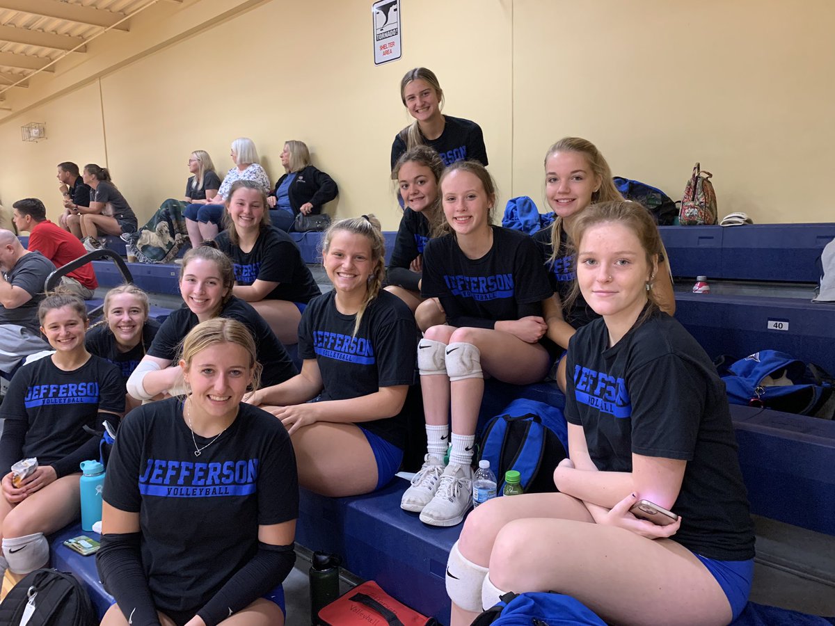JHS_vball's tweet photo. Day 1 Game 2 @LickingCamps Varsity VB: Jefferson over Claremore, OK in 2 sets! @R7Activities #FUNVB https://t.co/KhzwA2dtUK