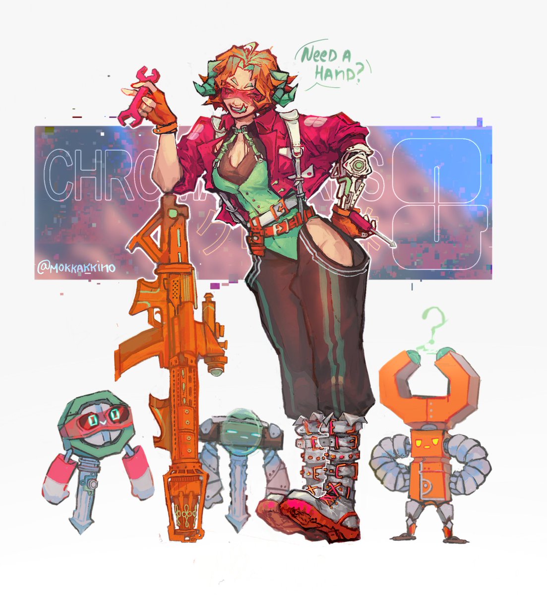 mokkche's tweet photo. ALSO IT’S #PortfolioDay UHHH UHH ART!1 I LOVE DRAWING MY OCS!1 <3 they have lore i swear (also yes two of them i added to chroma corps bc i can) https://t.co/uW2t8SKqxq