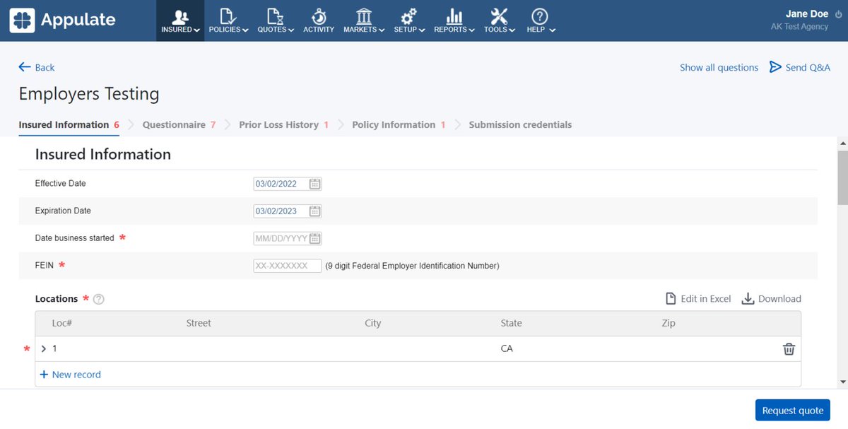Appulate's tweet photo. The enhanced Smart Questionnaires that were released with #Appulate 11 allow you cut down your submission processing time even more by only displaying market relevant questions. 

See how it works with a LIVE demonstration! #insurtech 
https://t.co/6zzApGZV1Z https://t.co/RCsYgSMYjo