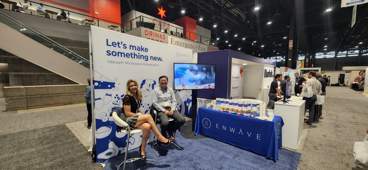 EnWaveCorp's tweet photo. EnWave is exhibiting at the IFT - Institute of Food Technologists (IFT) tradeshow in Chicago between July 10-13. Our team is present on site at booth S3560 in the South Building. Come visit us and try our delicious REVdried snacks!
#REVdried #EnWave #IFT2022 #Snacking https://t.co/yghBLrjuvU