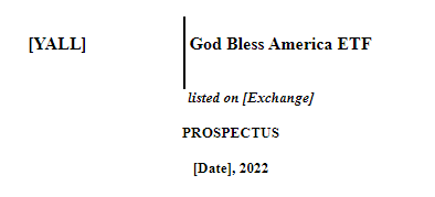 New filing for the "God Bless America ETF (YALL)" another addition to the anti-ESG wave. This one tracks US stocks but "screens out cos that have emphasized political activism, social agendas or make public statements about political hot button items unrelated to their business."