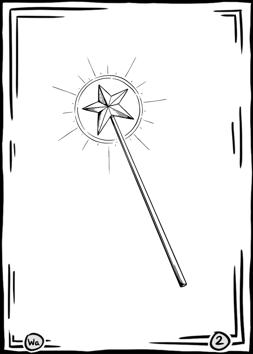 speakerthedead's tweet photo. #drewly 12th Starry wand for the fairy god parents in your life. More #itemcards and drewly posts at link in bio. #drewly2022 #dnd #pathfinder #rpg #ttrpg #wands #fairies https://t.co/Oz8vafQIMR
