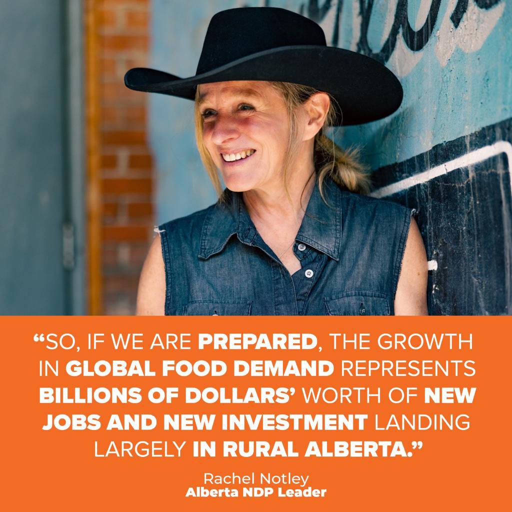 Agriculture and agri-food industries are big piece of the diversification picture in Alberta, and they represent a huge opportunity for our province and our rural communities.#AbLeg