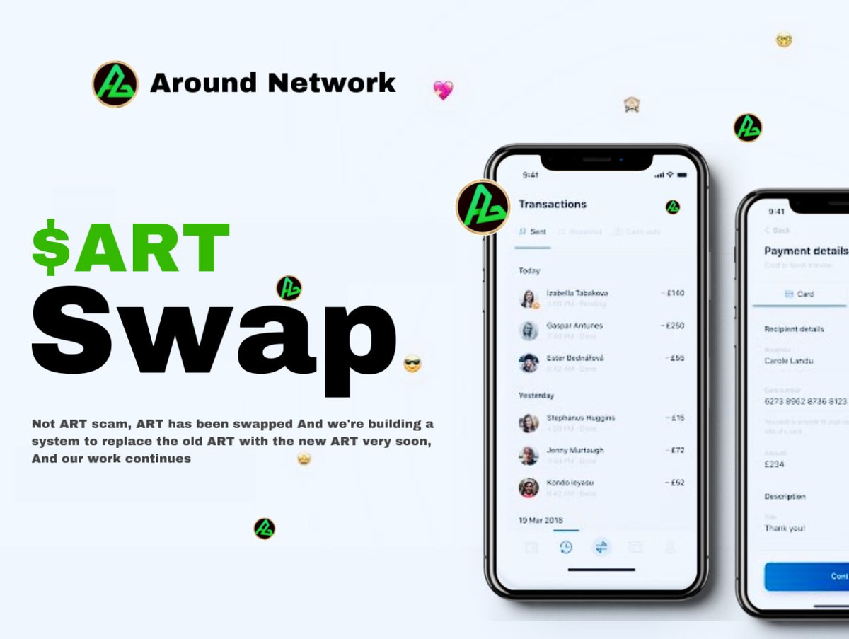 Around_Network_'s tweet photo. $ART has been swapped and we're building a system to replace the old $ART with the new $ART very soon, and our work continues

New $ART Live Latoken- https://t.co/fwhghTsPu5 https://t.co/JDwyqVM7WO