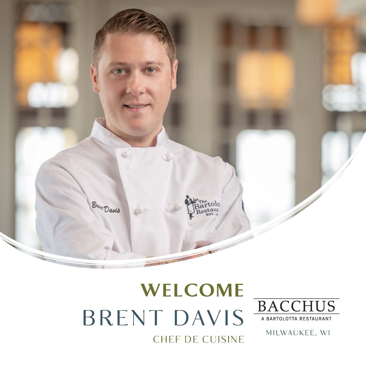 Welcome Brent Davis, Chef de Cuisine, to our team!

We are looking for talented people to join us as we grow. Those that are interested are encouraged to apply with us bartolottas.com/careers.