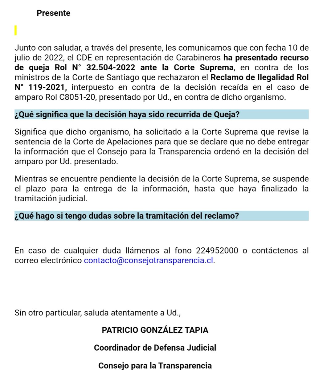Gracias <a href="/PiensaPrensa/">PIENSAPRENSA 357 mil Seguidores</a>, seguimos esperando ahora que dice la Corte Suprema.
