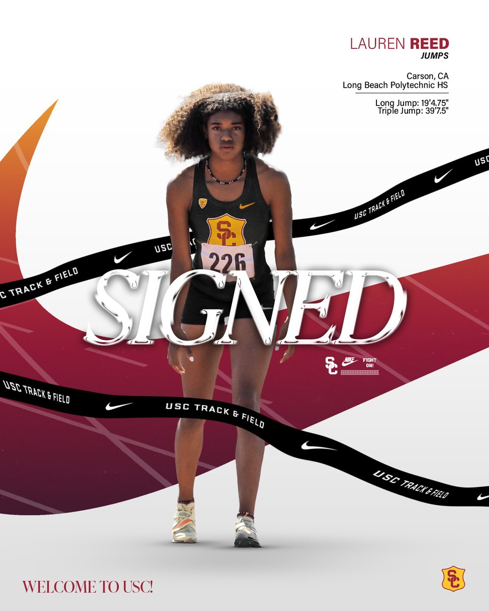 USC_Track_Field's tweet photo. Welcome to the #TrojanFamily, Lauren Reed!

Local talent @LoloJReed is staying in SoCal! https://t.co/0j3CGpo6HA