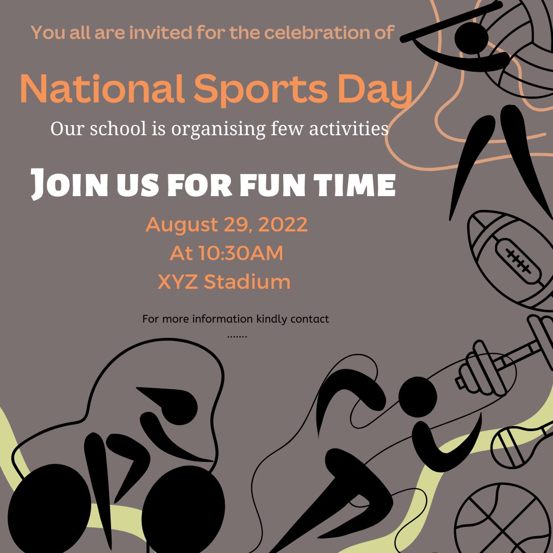 I completed this #CanvaDesignChallenge  and tried my own creativity under theme SPORTS. Created this template. 
#canvalove