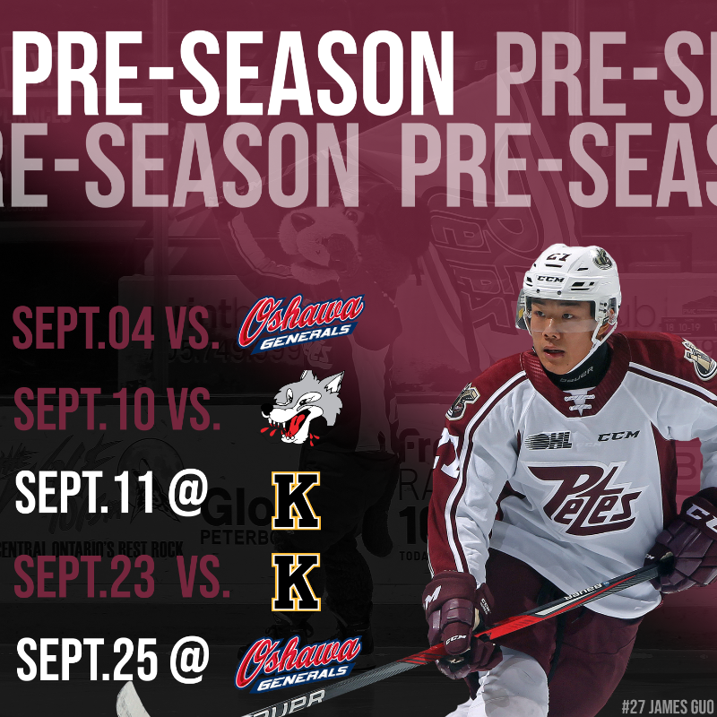PetesOHLhockey's tweet photo. We've announced our Pre-Season schedule for 2022-2023! September can't come fast enough! #GoPetesGo #PetesHaveFun