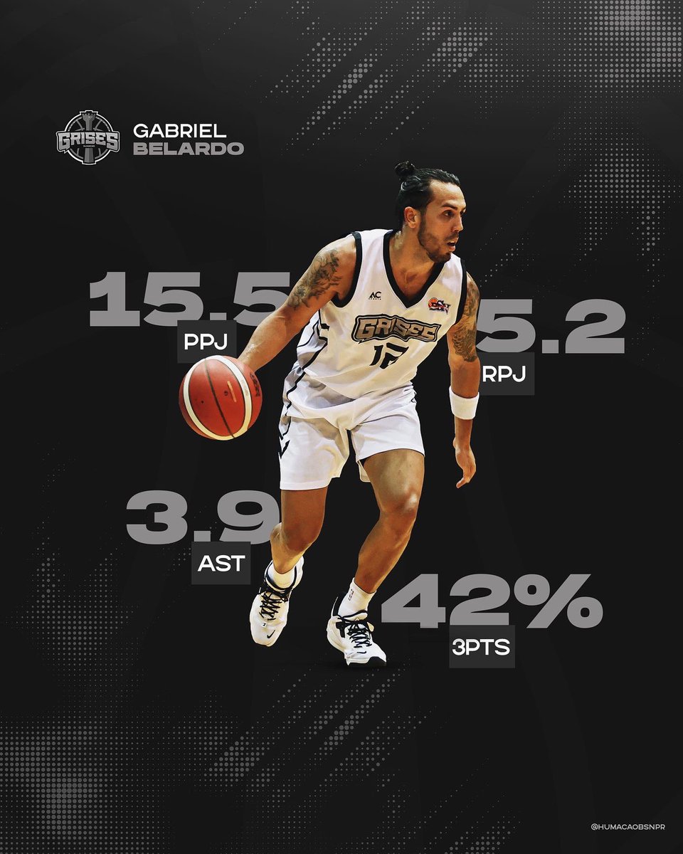 HumacaoBSNPR's tweet photo. 🏀🔥 BELARDO 🔥🏀

Durante toda la temporada, el armador Gabriel Belardo lideró a #LaH con sólidos promedios en el @bsnpr. https://t.co/iSg0ql7Ohr