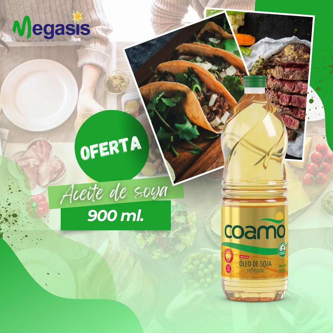 MegasisMarket's tweet photo. 📢 OFERTA: Aceite de soya Coamo, 900 m., Ref. 3.15 https://t.co/HeiVhe905n