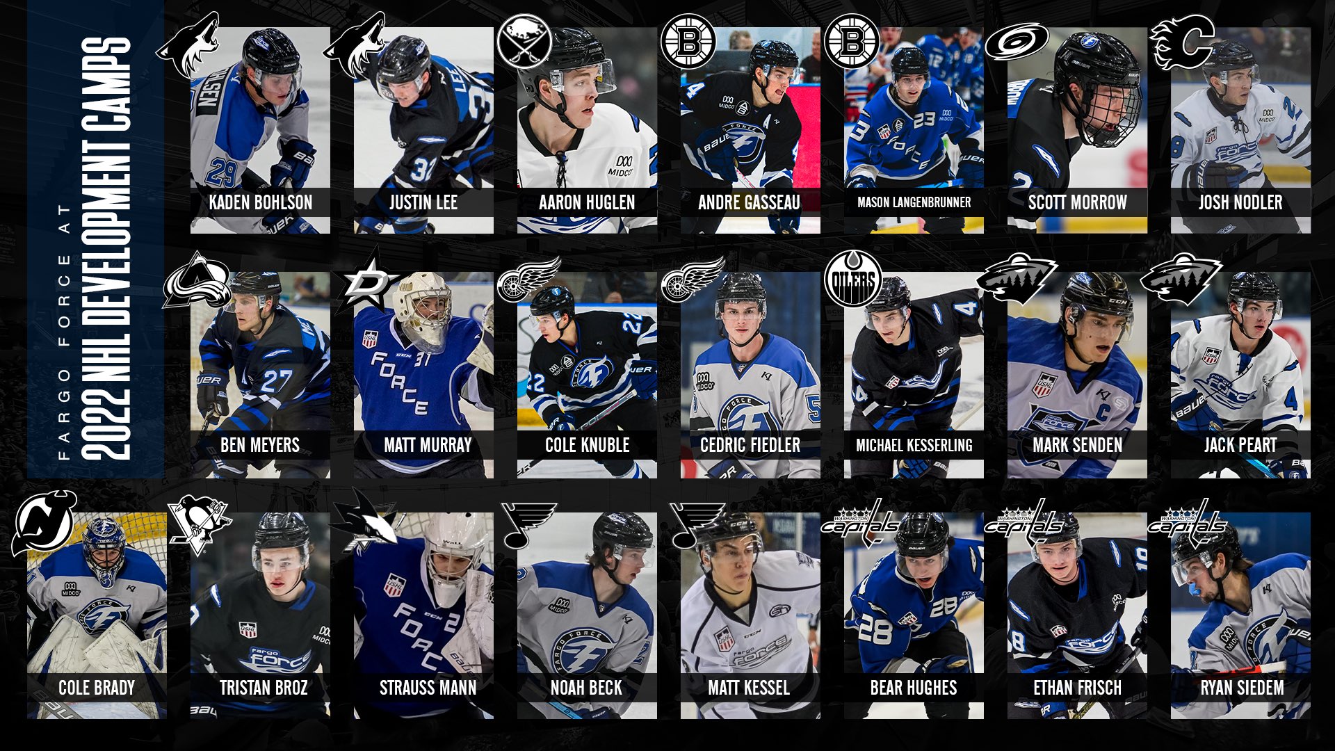 Fargo Force on Twitter "Many of the 2022 NHL Development Camp rosters
