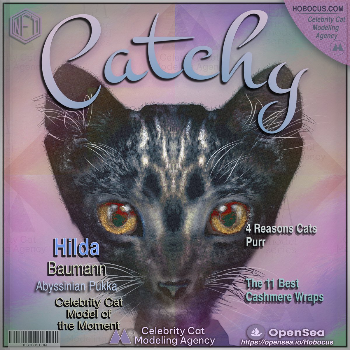 "Celebrity Cat Modeling Agency - focuses on real cat models to meet the needs of commercial clients and photographers worldwide.

opensea.io/collection/cel…
hobocus.com

#NFTsales  #NFTs
#OpenSeaNFT  
#psychedelicart
#trippyart   
#nftcollectors"