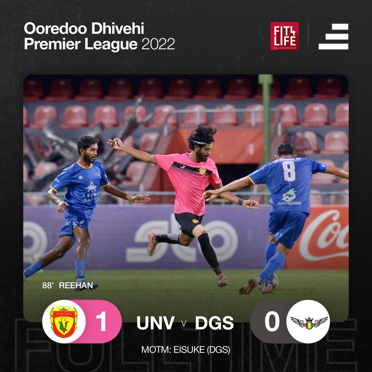 sidibarimv's tweet photo. Reehan’s late goal wins it for United Victory.
MOTM: Mohri Eisuke
MATCH 66
Join our Telegram Channel for latest updates: https://t.co/drqaNdiufR
📷 FAM
#sidibari #sports #football #maldives #dhivehifutuboalha #fam #dpl #odpl #UNVDGS https://t.co/3cC2Y8nm1F