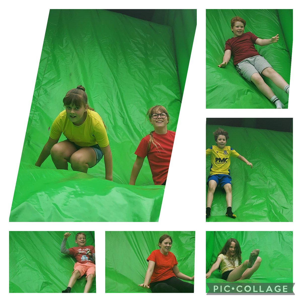 ysgolyddraig's tweet photo. #YYDyear5 inflatable assault course ending with slip sliding smiles #YYDsportsday Thank you @ForcesFitness #YYDachieve #YYD challenge #YYDenjoy https://t.co/6pTBl1qi0b