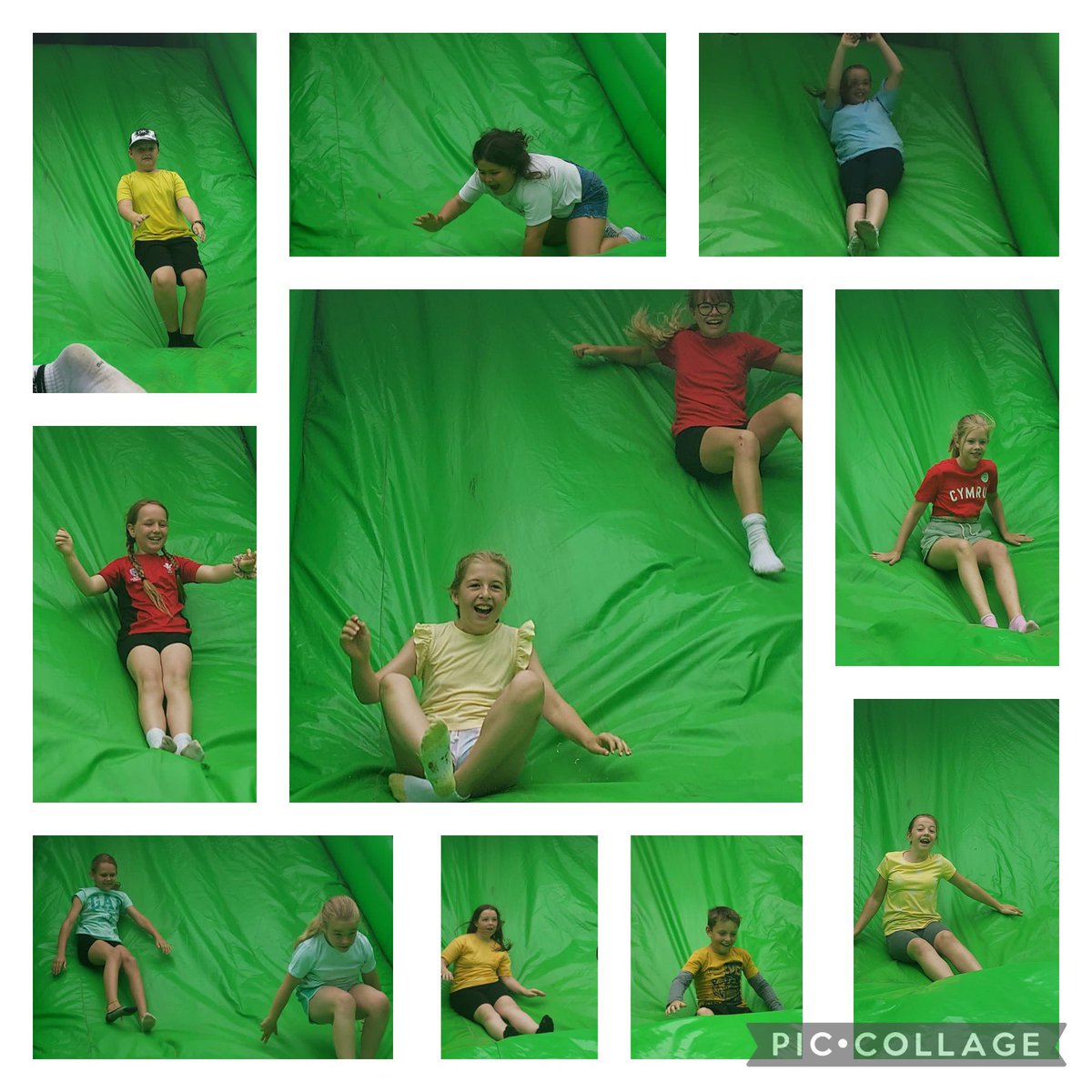ysgolyddraig's tweet photo. #YYDyear5 inflatable assault course ending with slip sliding smiles #YYDsportsday Thank you @ForcesFitness #YYDachieve #YYD challenge #YYDenjoy https://t.co/6pTBl1qi0b