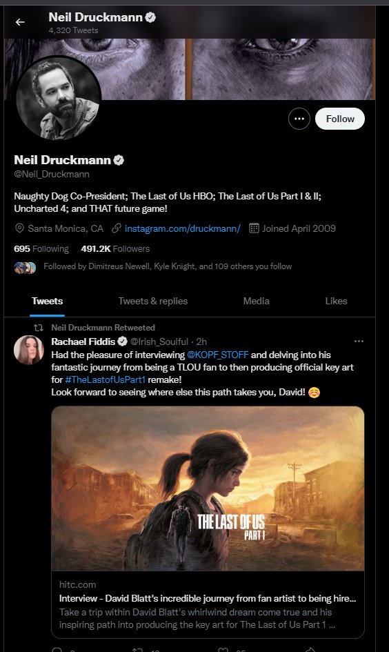 Neil Druckmann, the VICE PRESIDENT and DIRECTOR for Naughty Dog actually  wrote this tweet. It's mind boggling how this man still has his job. To  even SUGGEST for someone you don't know