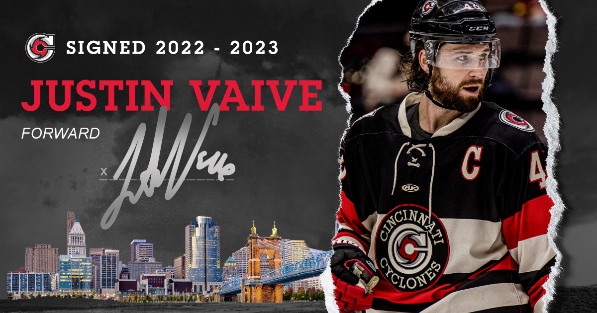 CincyCyclones's tweet photo. "Cincinnati is a second home to me..." - Justin Vaive, @VaiveCat

Welcome back Captain; we're ready for October! 
🗞 https://t.co/ymTjbrqFD0 https://t.co/I0tN8ioO9r