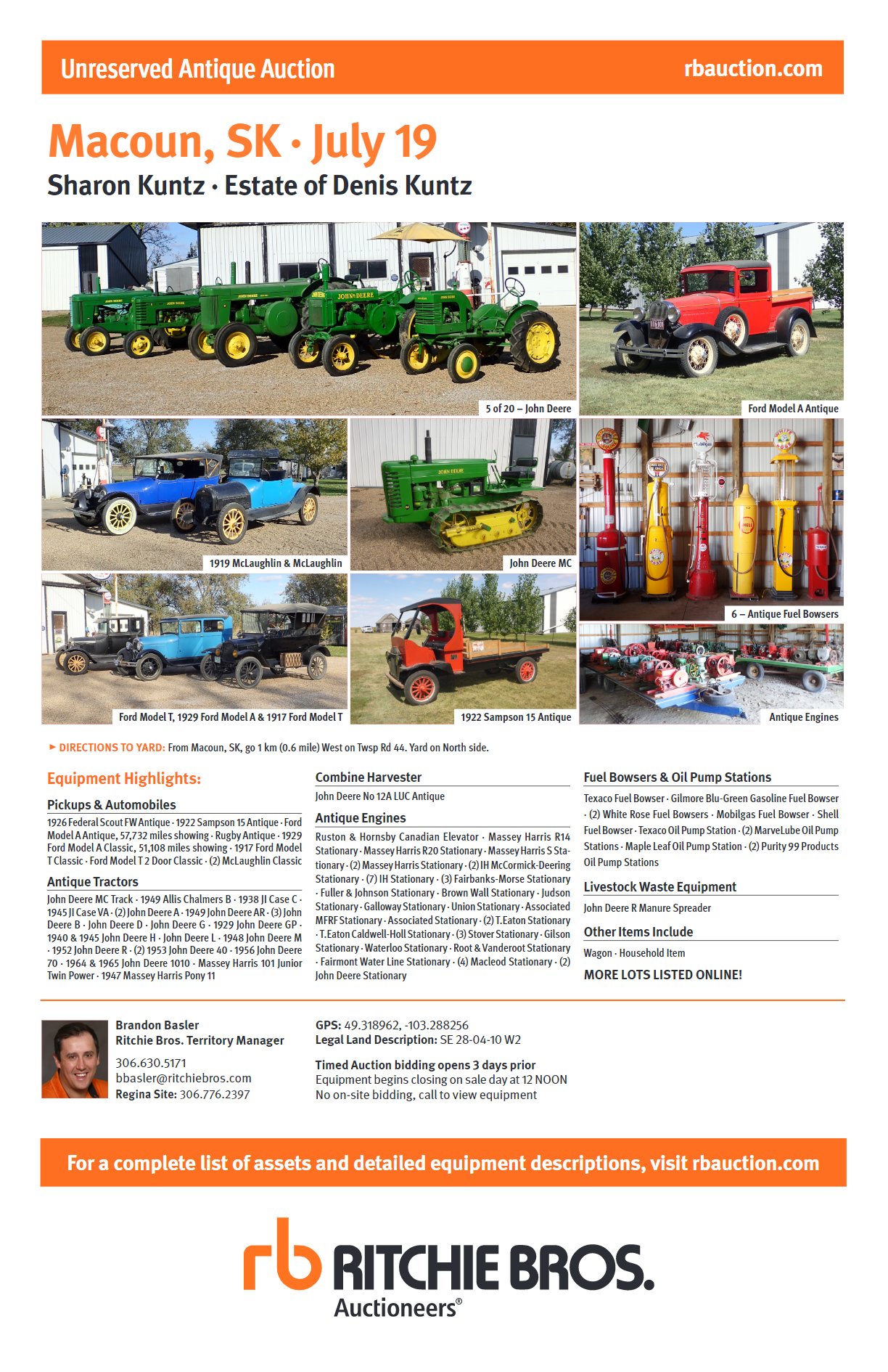 Brandon Basler on Twitter: "Antique Auction!! The sale for Sharon Kuntz  &amp; the Estate of Denis Kuntz on Tuesday, July 19th at Macoun, SK. 380  lots selling via timed auction. Bidding opens