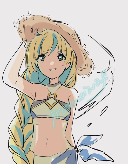 ファソンちゃんの水着限定が欲しい!!!!!……という気持ちを込めたらくがき(22分)#ワーフリ #わわふり 
