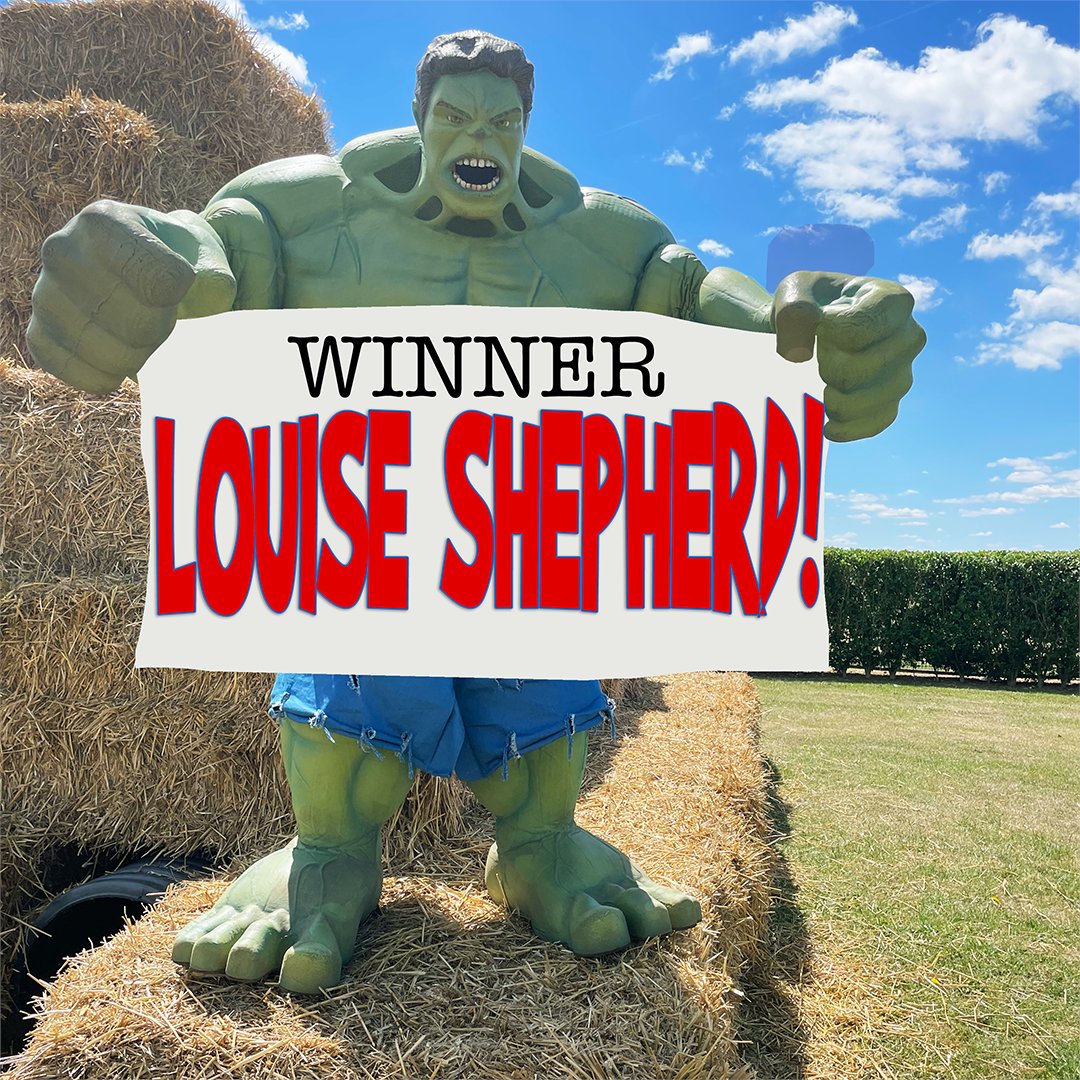 Congratulations! 🎉 The winner of our FREE family ticket is Louise Shepherd! Well done for guessing our new Marvel Maize Maze. 
There are only 7 more days until we open our doors! Don't forget to get your own little win by using our code 'SAVEONSUMMER' before it ends on the 15th!