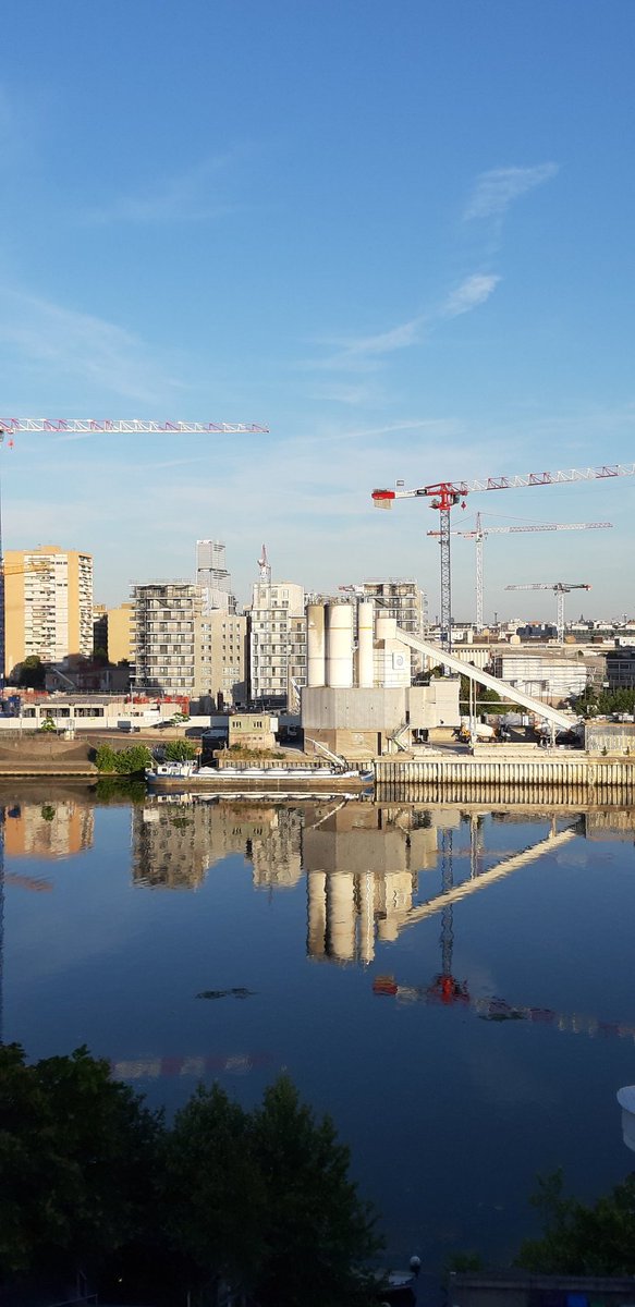 Qui l'eût grue ?
Avec ce reflet parfait dans la Seine,cela deviendrait presque joli #clichylagarenne #asnières
