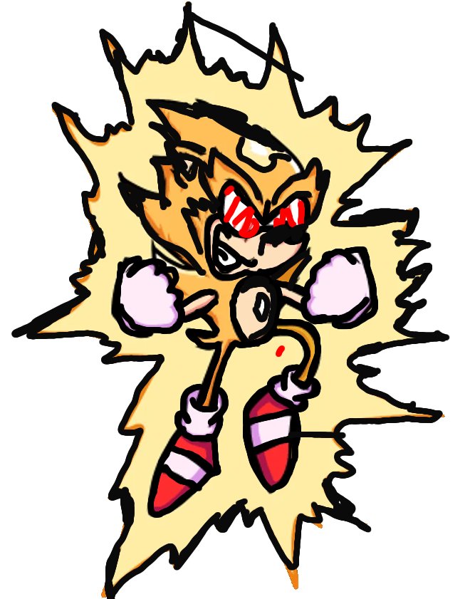 Fleetway Sonic Sunky Sticker - Fleetway sonic Sunky Fnf - Discover & Share  GIFs