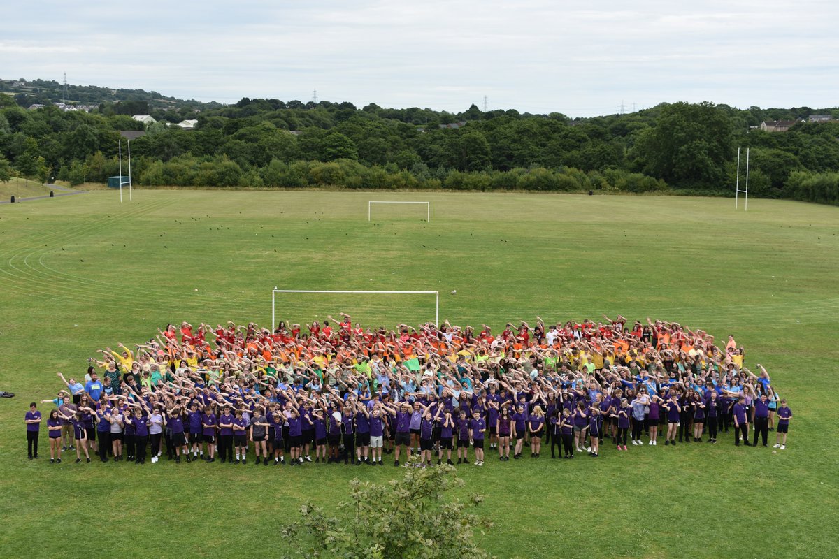CcydHealth's tweet photo. Ending our day of discovery with our very own human rainbow. A huge thank you to the staff for their coordination skills and Mrs James for her wonderful photography!  Da iawn pawb! @CCYD_school https://t.co/ubiR3bdH2a
