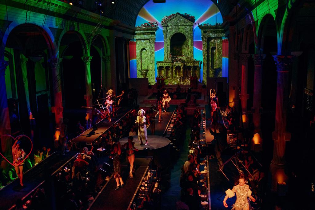 Excited to see our projectors supporting the engaging visuals for #revivetheshow at the historic Vibiana in Downtown LA. As a circus-infused multi-course dining experience, it really captivates the senses! revive-la.com <a href="/VibianaEvents/">Redbird | Vibiana</a>  #vaudeviresociety