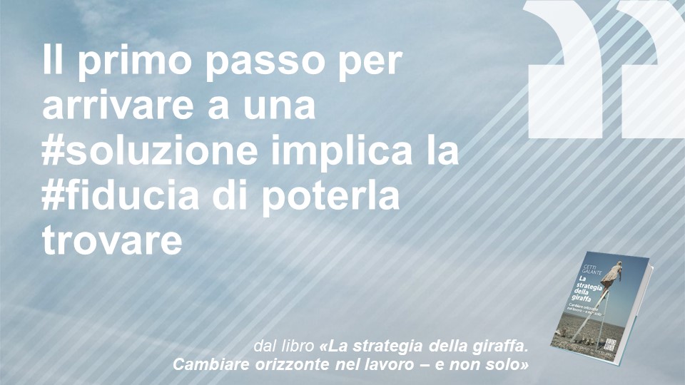 Le soluzioni a problemi complessi non sono quasi mai perfette, ma non mettersi in gioco è ancora più dannoso. Apertura, intraprendenza, #creatività e #coraggio per considerare nuove #prospettive. #Mindset e più #fiducia #solutionthinking #lastrategiadellagiraffa <a href="/edamianieditore/">EnricoDamianiEditore</a>