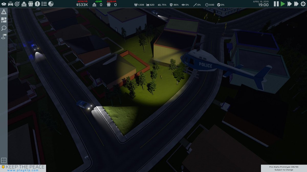 playktp's tweet photo. Watch out, the criminals in this city won’t go down without a fight. Use your resources to keep your citizens and officers safe in Keep the Peace. Find out more: https://t.co/iTACmhXoIf #strategy #management #indiegame https://t.co/jJ8SRTwXgy