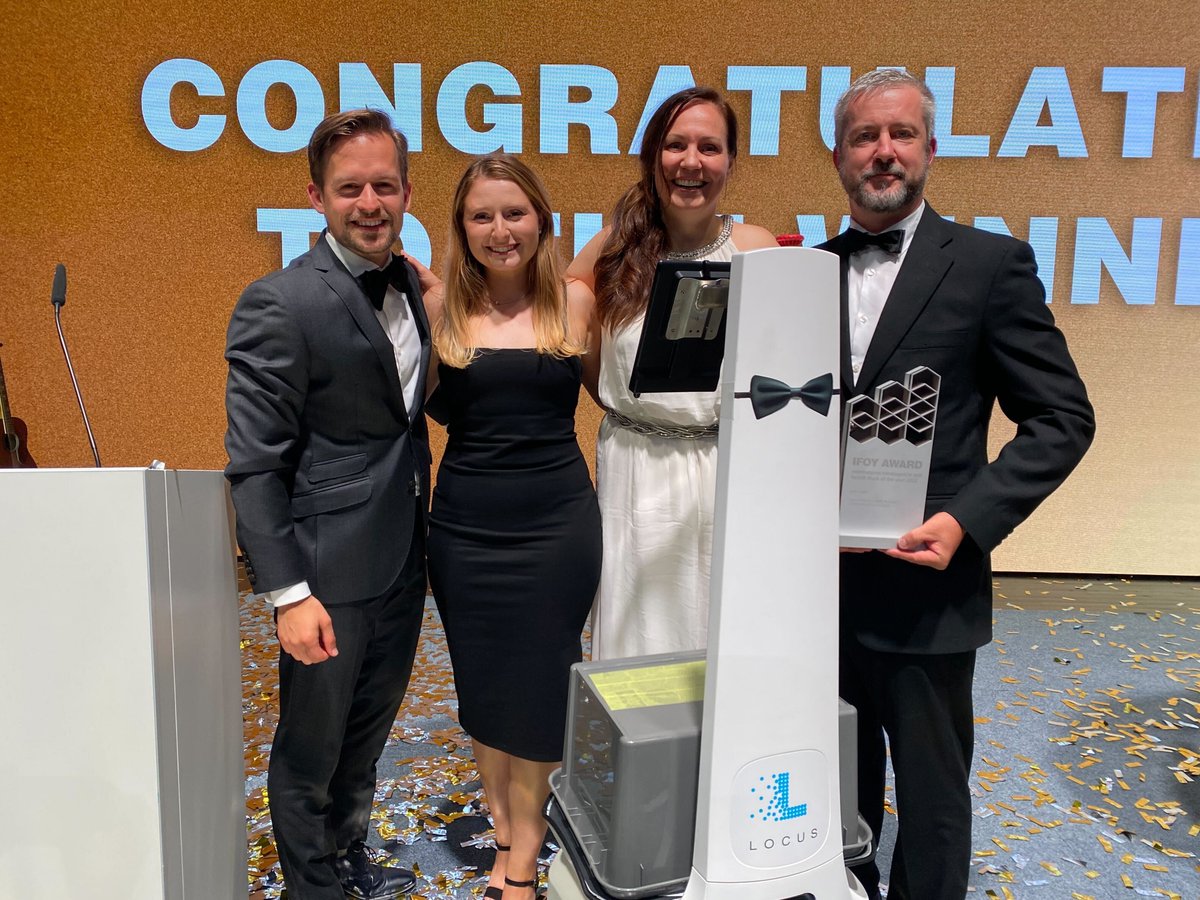 LocusRobotics's tweet image. @LocusRobotics wins the “Oscars” of Logistics! 

We are proud to be named the winner of the 2022 @IFOY_AWARD  for Top Autonomous Mobile Robot Solution. 

Flip through the photos to relive the moment with us.

bit.ly/3ut1yYh 

#IFOYaward #IFOYrocks #supplychain