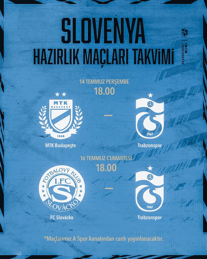 Trabzonspor Hazırlık programı