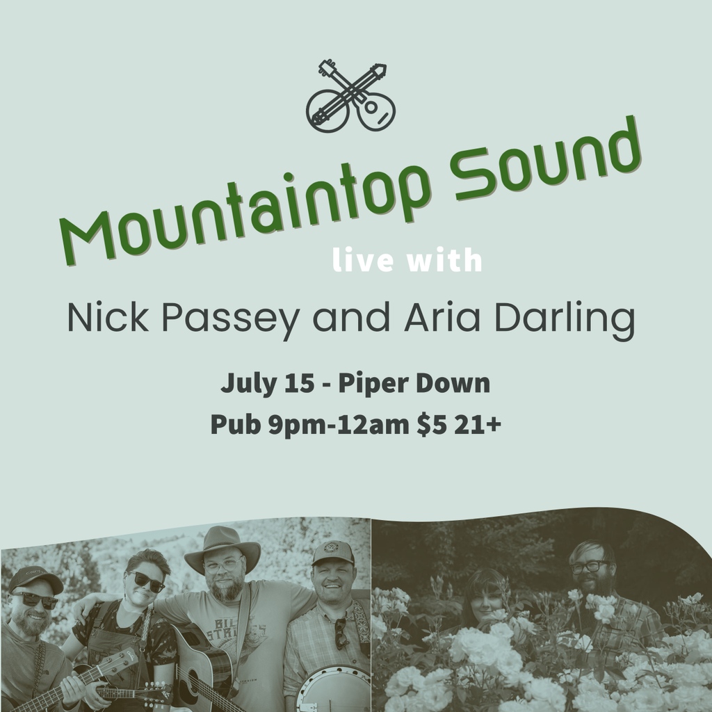 Come catch two great acts this Friday 9pm-12am at Piper Down Pub.

@mountaintopsound #mountaintopsound #piperdownpub #slcevents #nickpasseyandariadarling @nickpasseyandariadarling #slcmusic
#slcbars #downtownslc