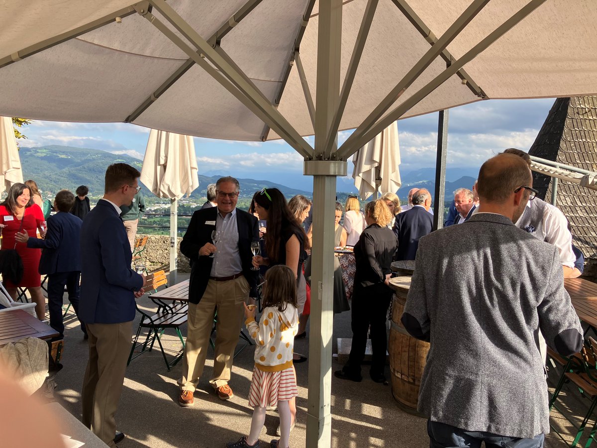 PacificMcGeorge's tweet photo. McGeorge School of Law hosted a small alumni reunion in Salzburg, Austria last week. Thank you to everyone who attended the event at the University of Salzburg! #McGeorgeAlumni #AllRiseMcGeorge #McGeorgeInternational #AlumniReception https://t.co/Kj5yzgcofn