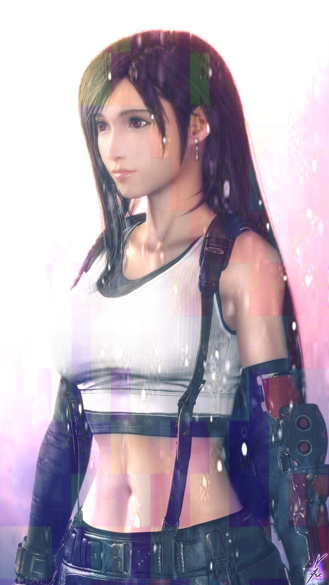 RadVermilion's tweet photo. Glitch? #Tifa #TifaLockhart #FinalFantasy7Remake https://t.co/5qefUGZITg