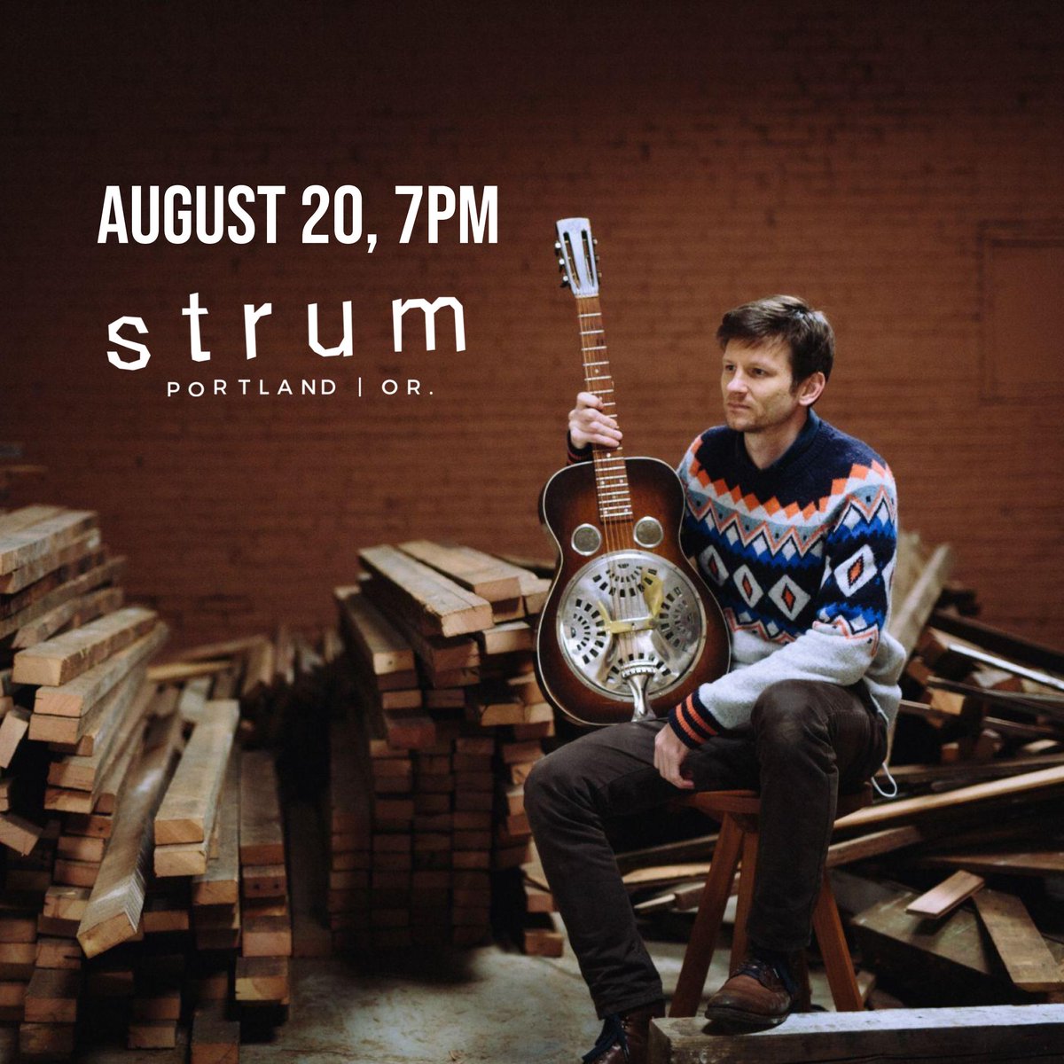 Very excited to be playing a show at Strum on August 20 with @leasdef. Come out and grab a beer, admire the amazing guitars on the wall, and hear tunes. Info: strumpdx.com/shows/